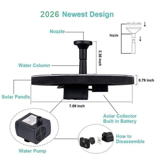 🔥Solar Fountain – No Electricity Needed, Just Sunlight | Easy Outdoor Water Feature for Garden, Pond & Bird Bath