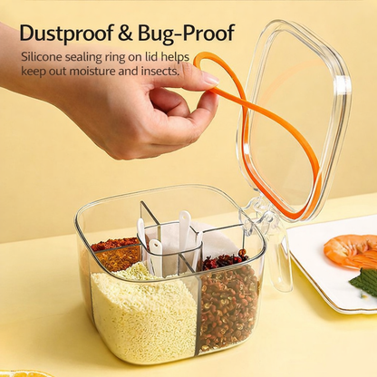 4-Compartment Airtight Seasoning Box