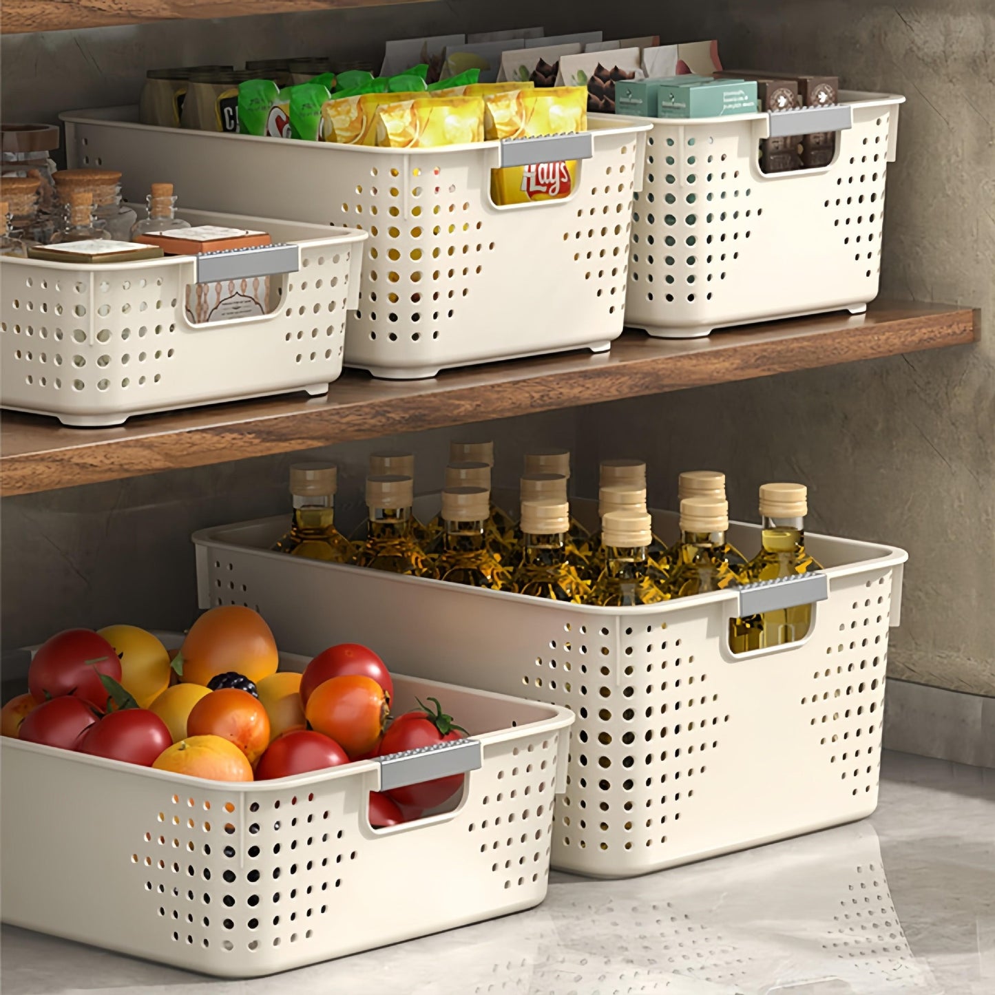 Ventilated Plastic Storage Basket