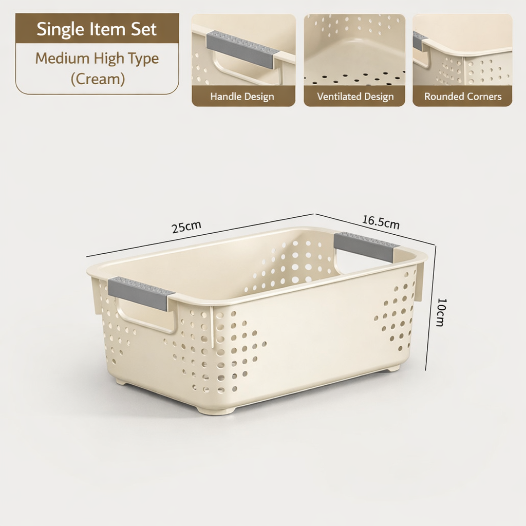 Ventilated Plastic Storage Basket