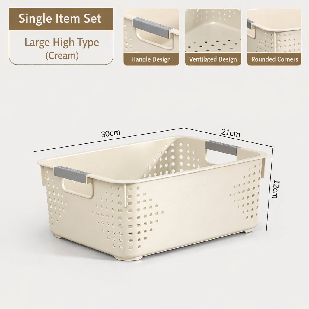 Ventilated Plastic Storage Basket