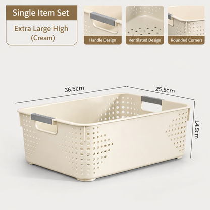 Ventilated Plastic Storage Basket