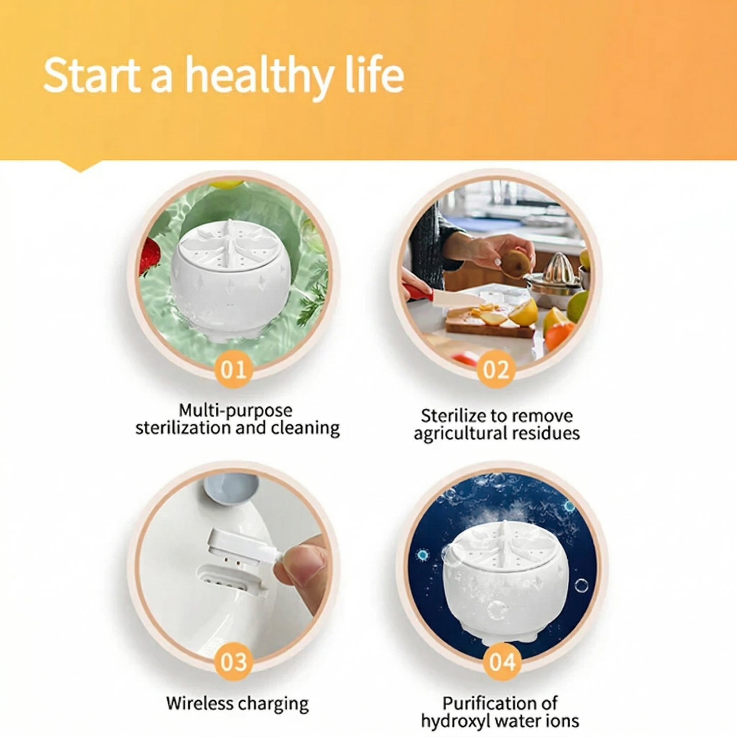 🌲🎁Efficient Portable Fruit & Vegetable Washers